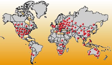 Mapa świata - Rozmiesczenie Legal Clinics